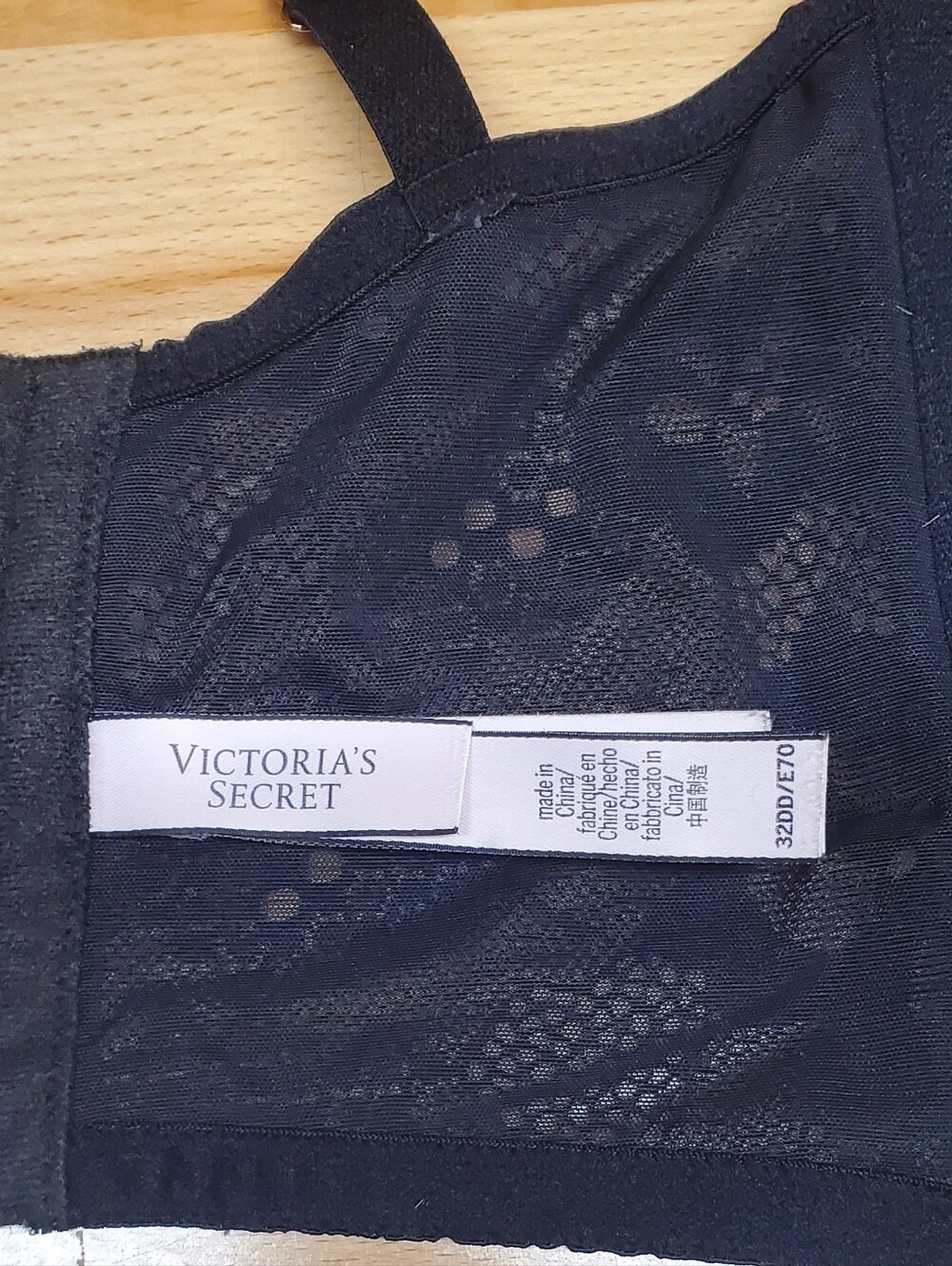 Victoria's Secret- Very Sexy Black Satin Longline Bustier Bra- 32DD - Picture 5 of 7